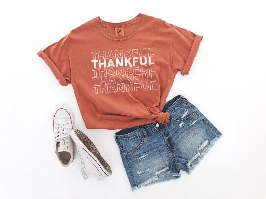 Thankful T Shirt, Thanksgiving T Shirt Unisex T-shirt, Sweatshirt, Hoodie, Long Sleeve Tee - T-Shirt, Sweatshirt, Hoodie