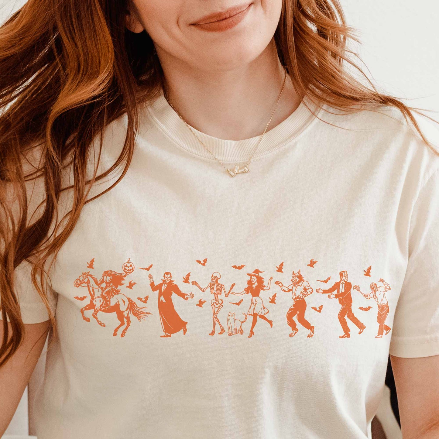 Halloween Retro Monster Parade T-Shirt: Comfort Colors Tee Unisex T-shirt, Sweatshirt, Hoodie, Long Sleeve Tee - T-Shirt, Sweatshirt, Hoodie