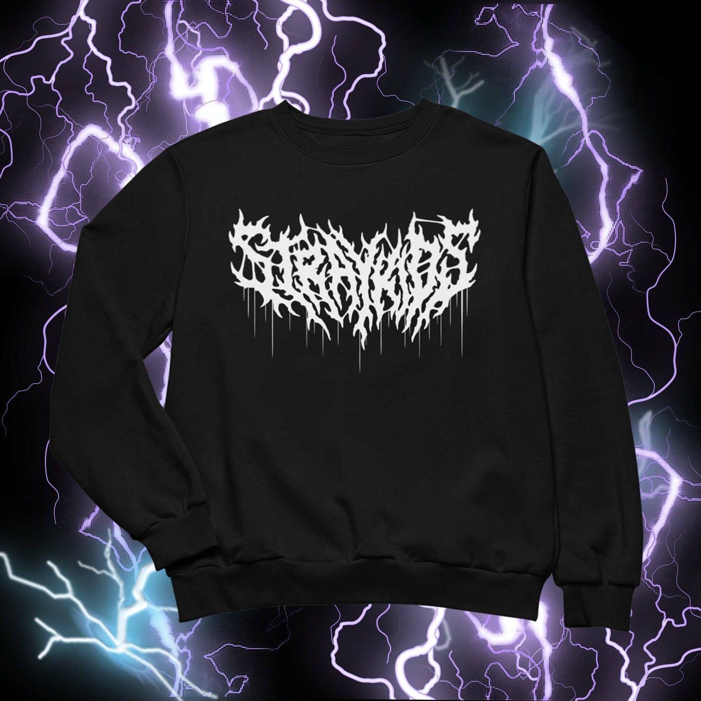 Stray Kids Heavy Metal Text Sweatshirt - Trendy Graphic Swea Unisex T-shirt, Sweatshirt, Hoodie, Long Sleeve Tee - T-Shirt, Sweatshirt, Hoodie