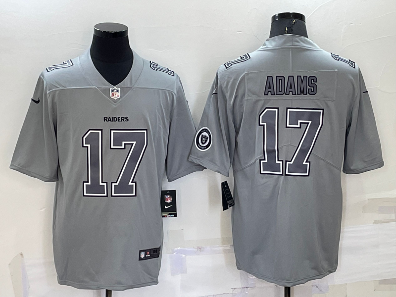 Men's Las Vegas Raiders Davante Adams #17 Gray Atmosphere Fashion Game Jersey1 football jersey product view 1