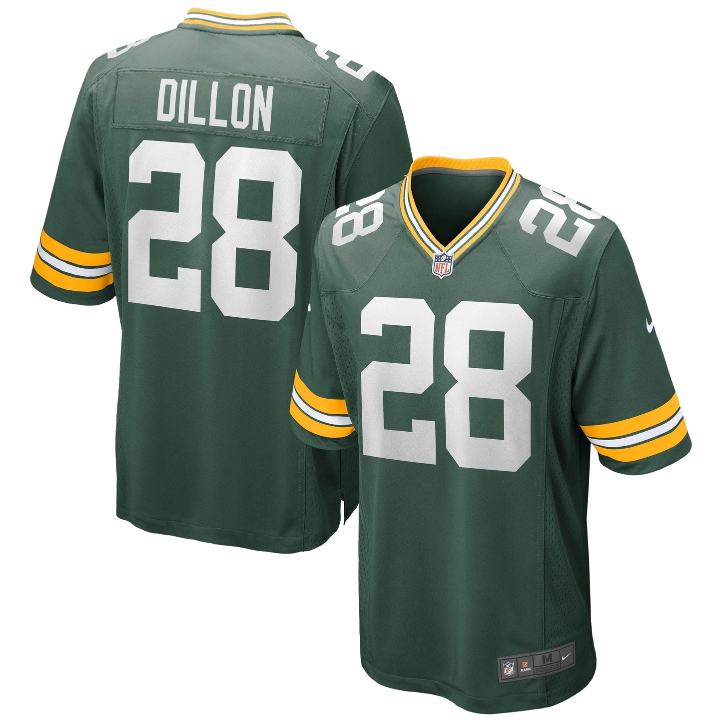 AJ Dillon Green Bay Packers Jersey football jersey product view 1