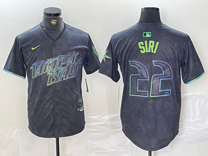 Men's Tampa Bay Rays Jose Siri Charcoal 2024 City Connect Limited Player Jersey baseball jersey product view 1