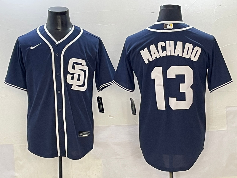 Men's San Diego Padres Manny Machado Navy Limited Player Jersey baseball jersey product view 1