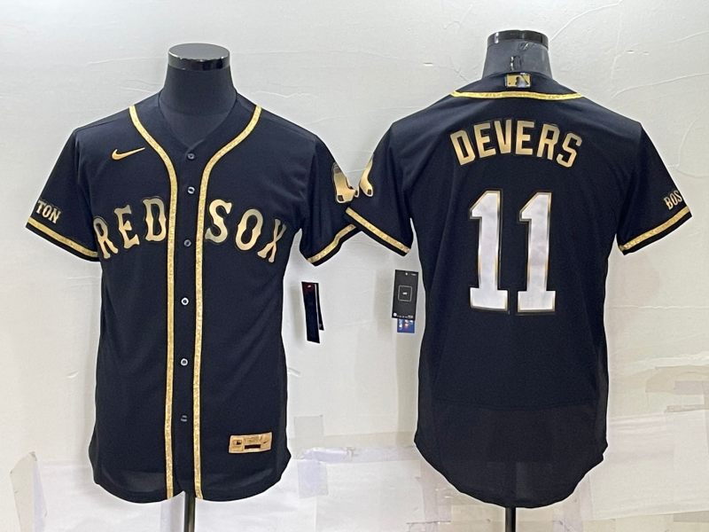 Men's Boston Red Sox Rafael Devers Black Replica Baseball Jersey baseball jersey product view 1