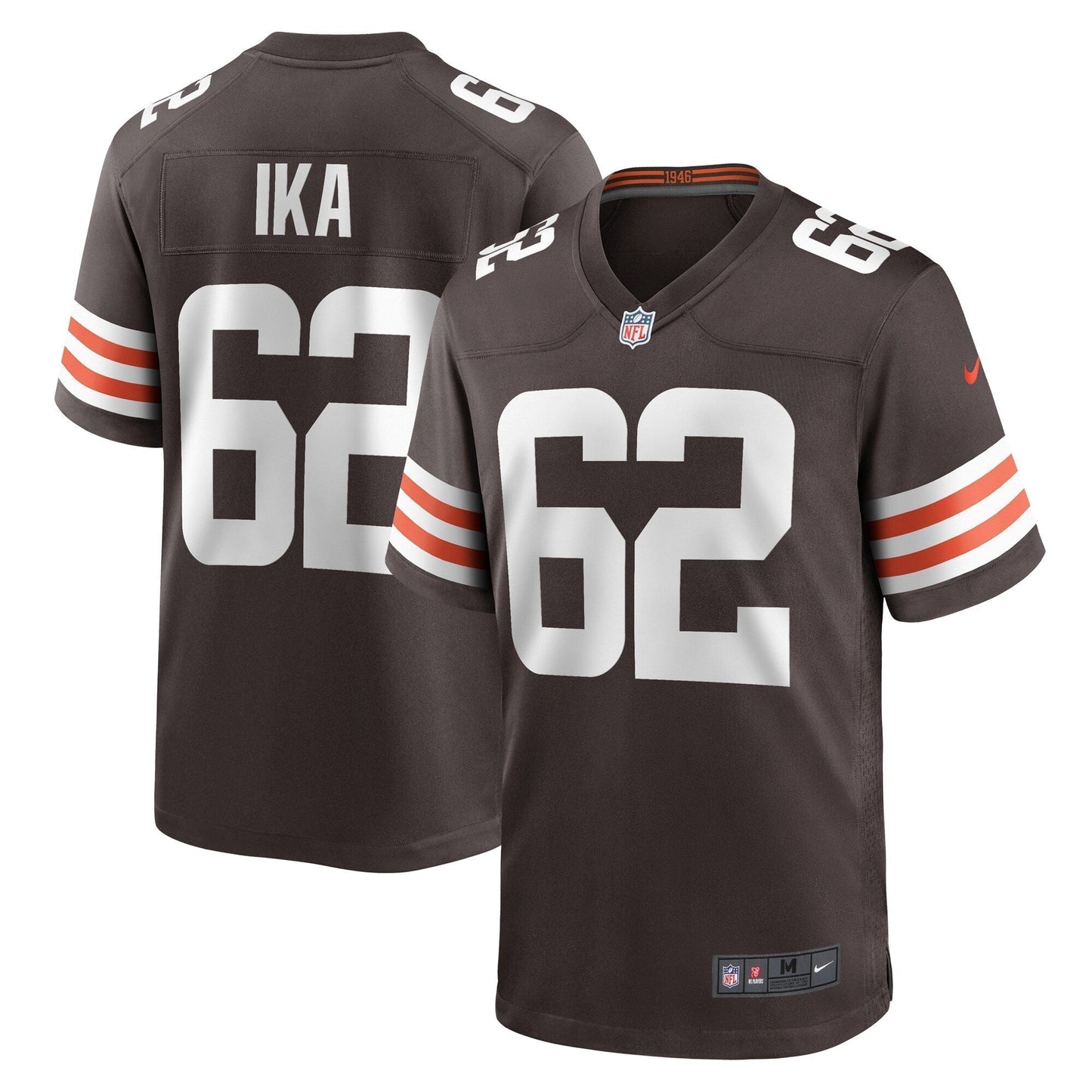Siaki Ika Cleveland Browns Team Game Jersey - Brown football jersey product view 1