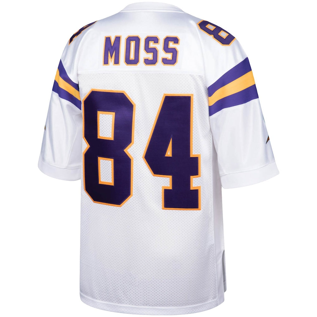 M.Vikings #84 Randy Moss 2000 White Authentic Throwback Retired Player Jersey football jersey product view 1