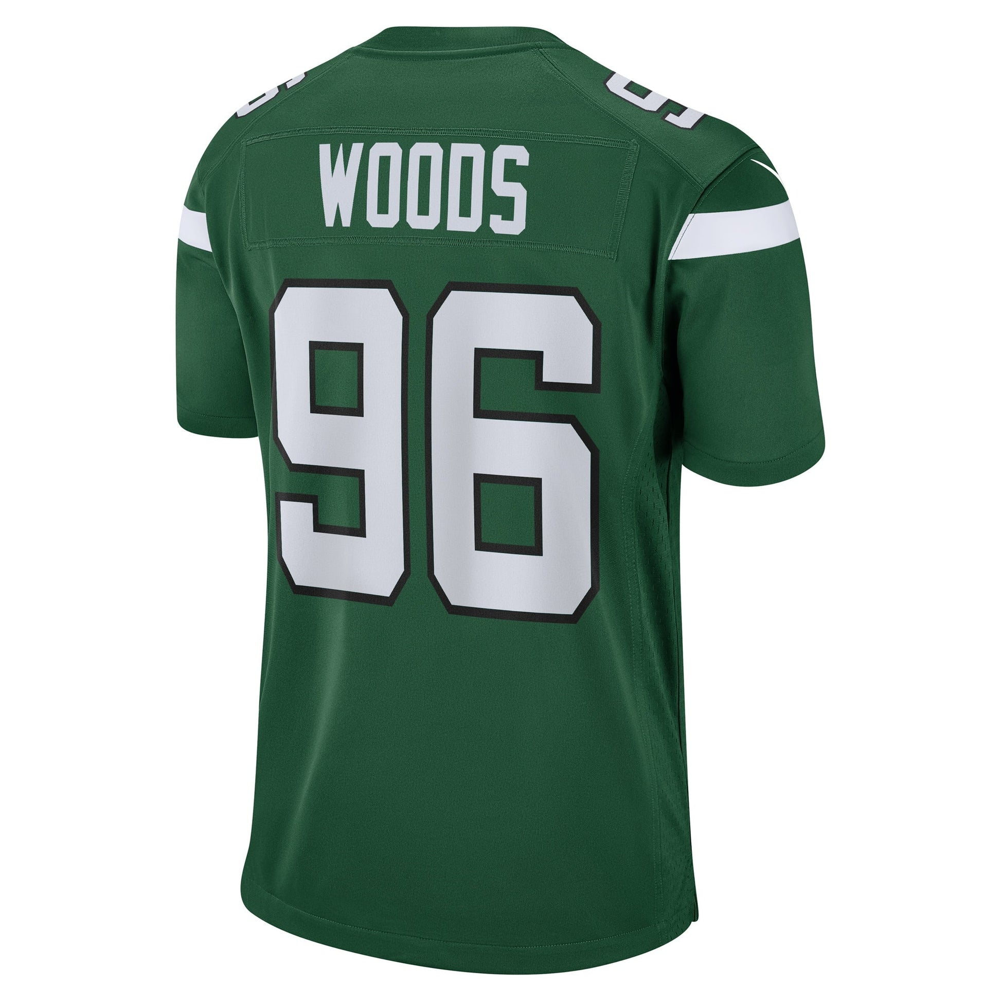 Al Woods New York Jets Game Jersey - Gotham Green football jersey product view 3