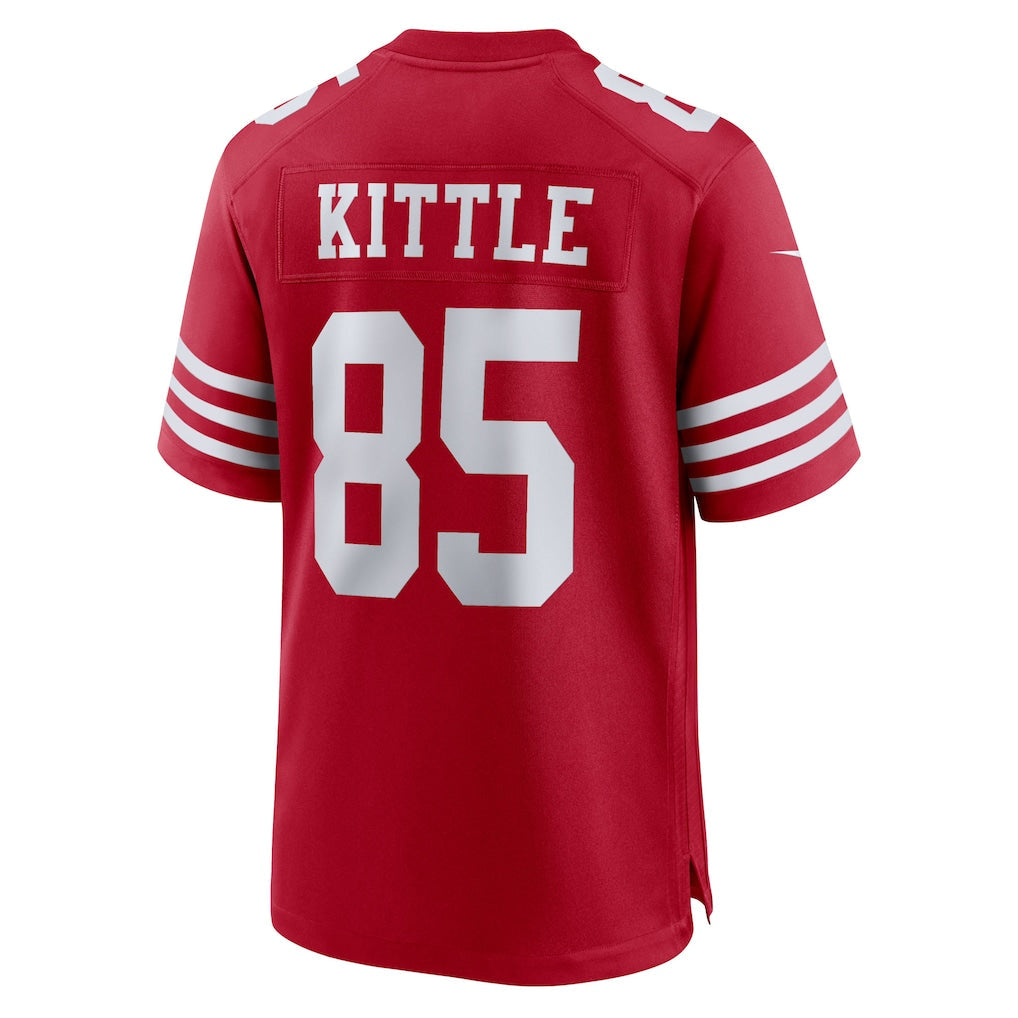 SF.49ers #85 George Kittle Scarlet Team Game Jersey football jersey product view 1