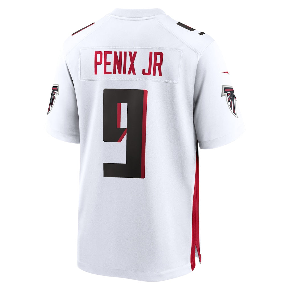 A.Falcons #9 Michael Penix Jr. White Game Jersey football jersey product view 1