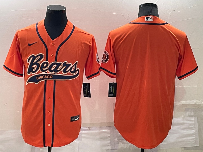 Men's Chicago Bears Orange Blank Jersey1 football jersey product view 1