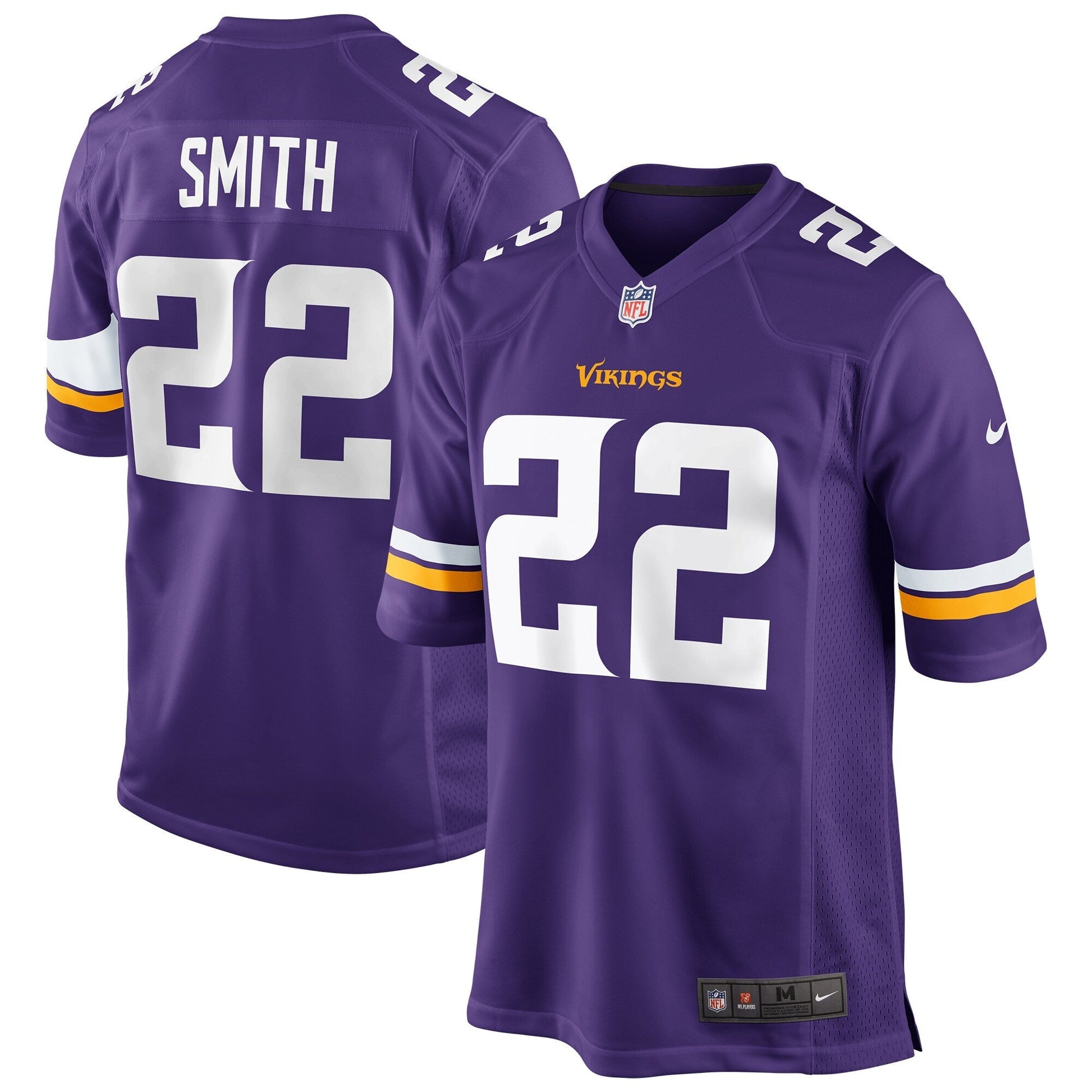 Harrison Smith Minnesota Vikings Game Jersey - Purple football jersey product view 1