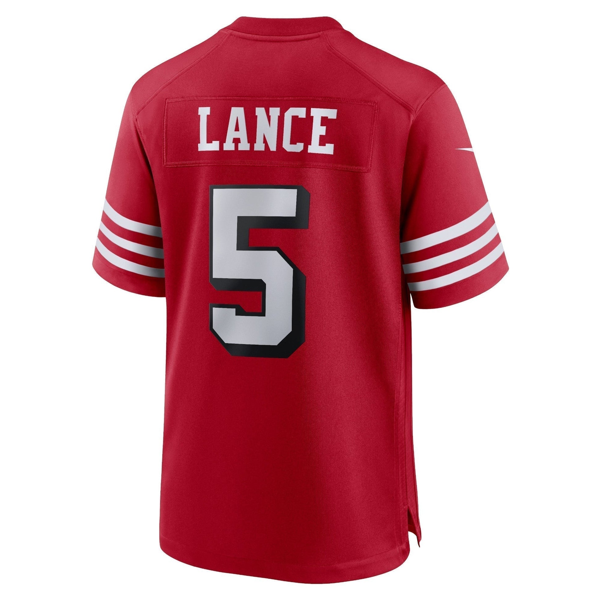 Trey Lance San Francisco 49ers Alternate Game Jersey - Scarlet football jersey product view 3