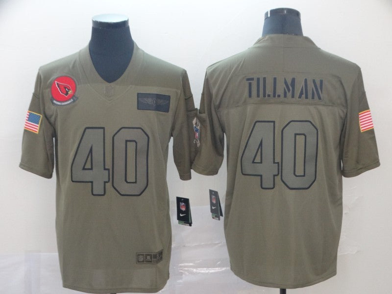 Men's Arizona Cardinals Pat Tillman #40 Brown Game Jersey1 football jersey product view 1