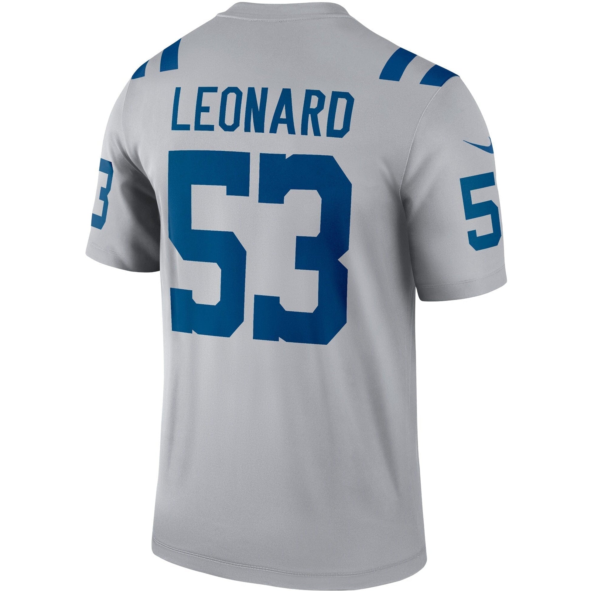 Darius Leonard Indianapolis Colts Inverted Legend Jersey - Gray football jersey product view 3