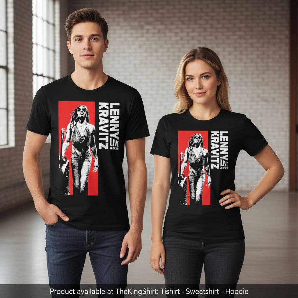 Lenny Kravitz Live 2026 Official Tour T-Shirt Unisex T-shirt, Sweatshirt, Hoodie, Long Sleeve Tee - T-Shirt, Sweatshirt, Hoodie