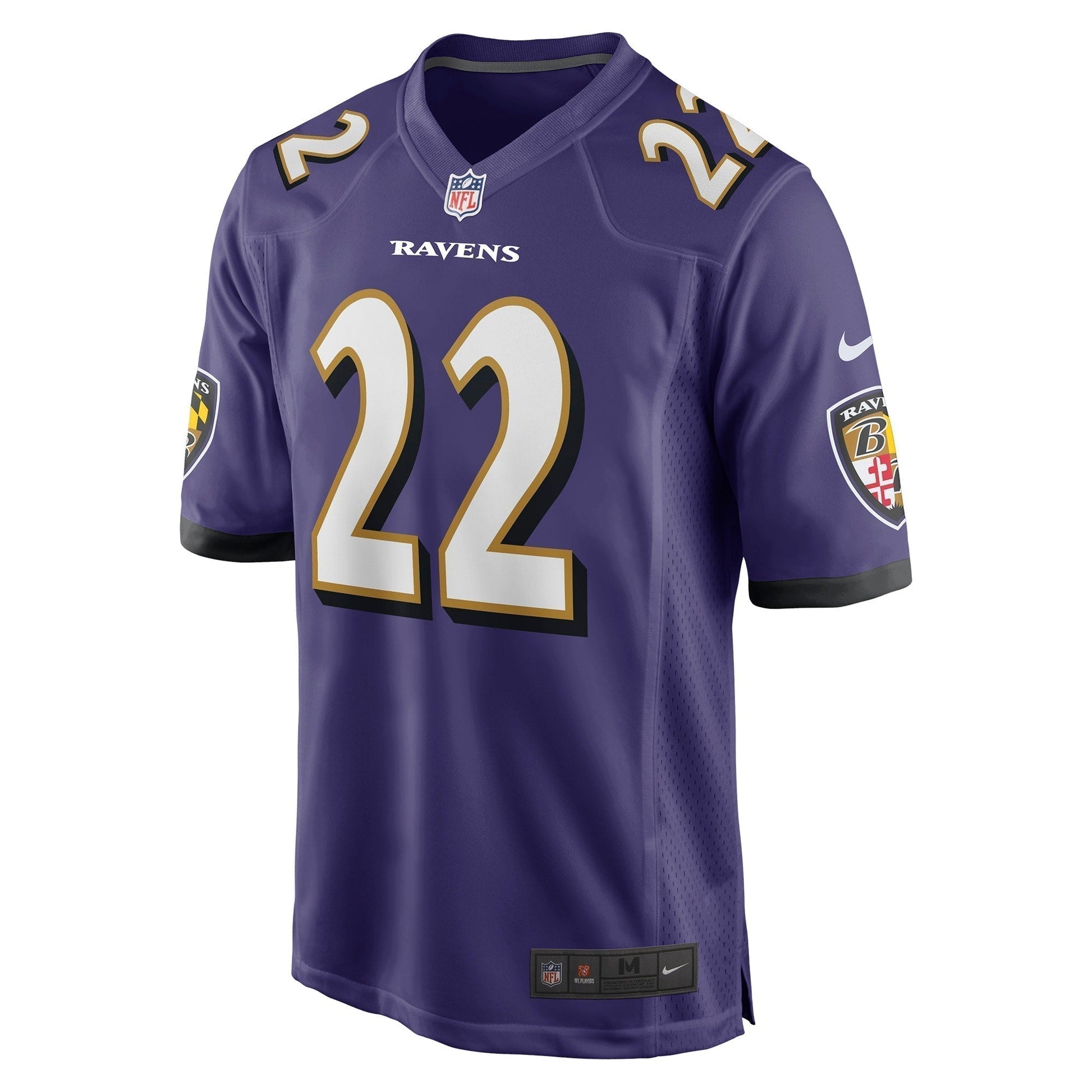 Damarion Williams Baltimore Ravens Game Jersey - Purple football jersey product view 2