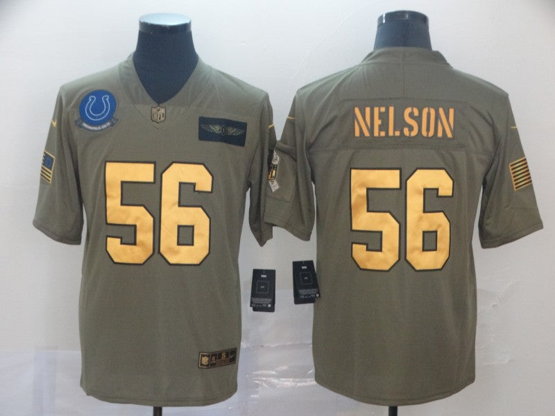 Men's Indianapolis Colts Quenton Nelson #56 Brown Game Player Jersey1 football jersey product view 1