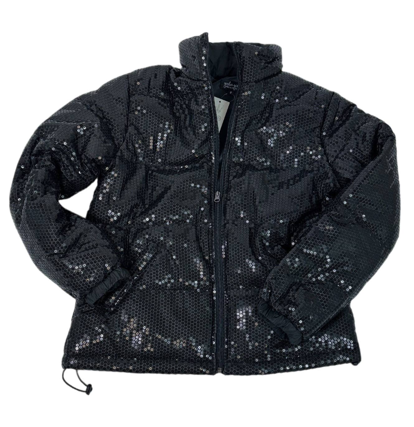 SQ-1999 Black Sequin Zip Up Jacket Unisex T-shirt, Sweatshirt, Hoodie, Long Sleeve Tee - T-Shirt, Sweatshirt, Hoodie