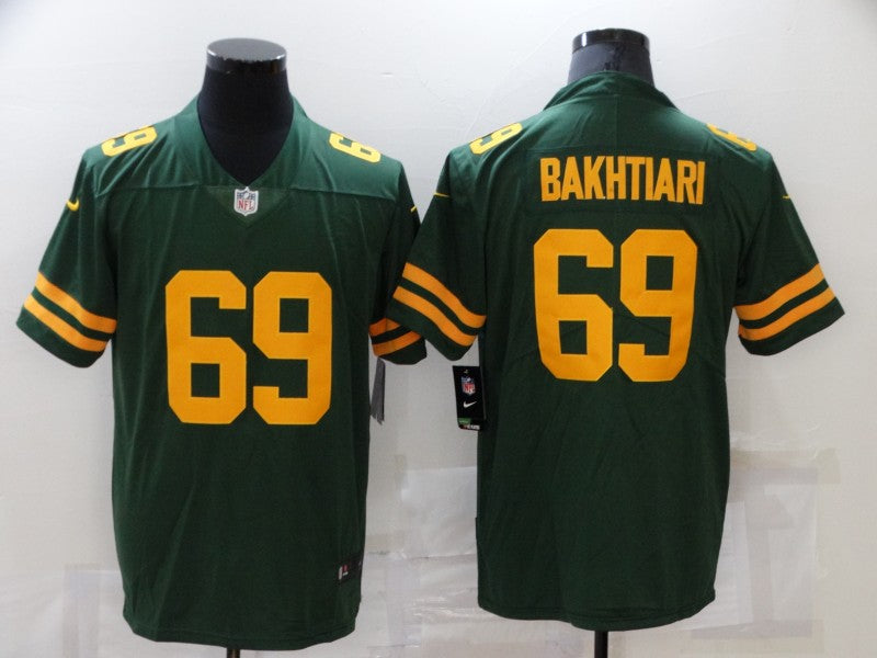 Men's Green Bay Packers David Bakhtiari Green Game Player Jersey football jersey product view 1