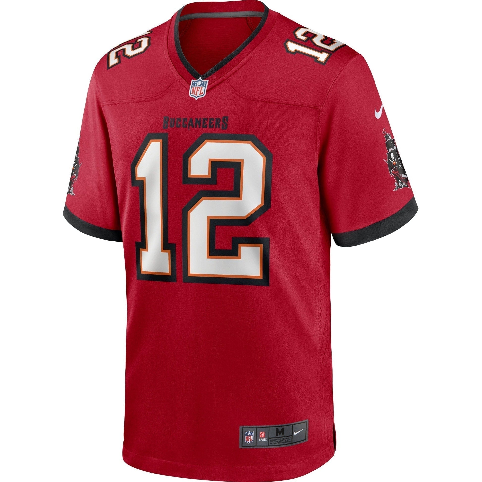 Tom Brady Tampa Bay Buccaneers Game Jersey - Red football jersey product view 2