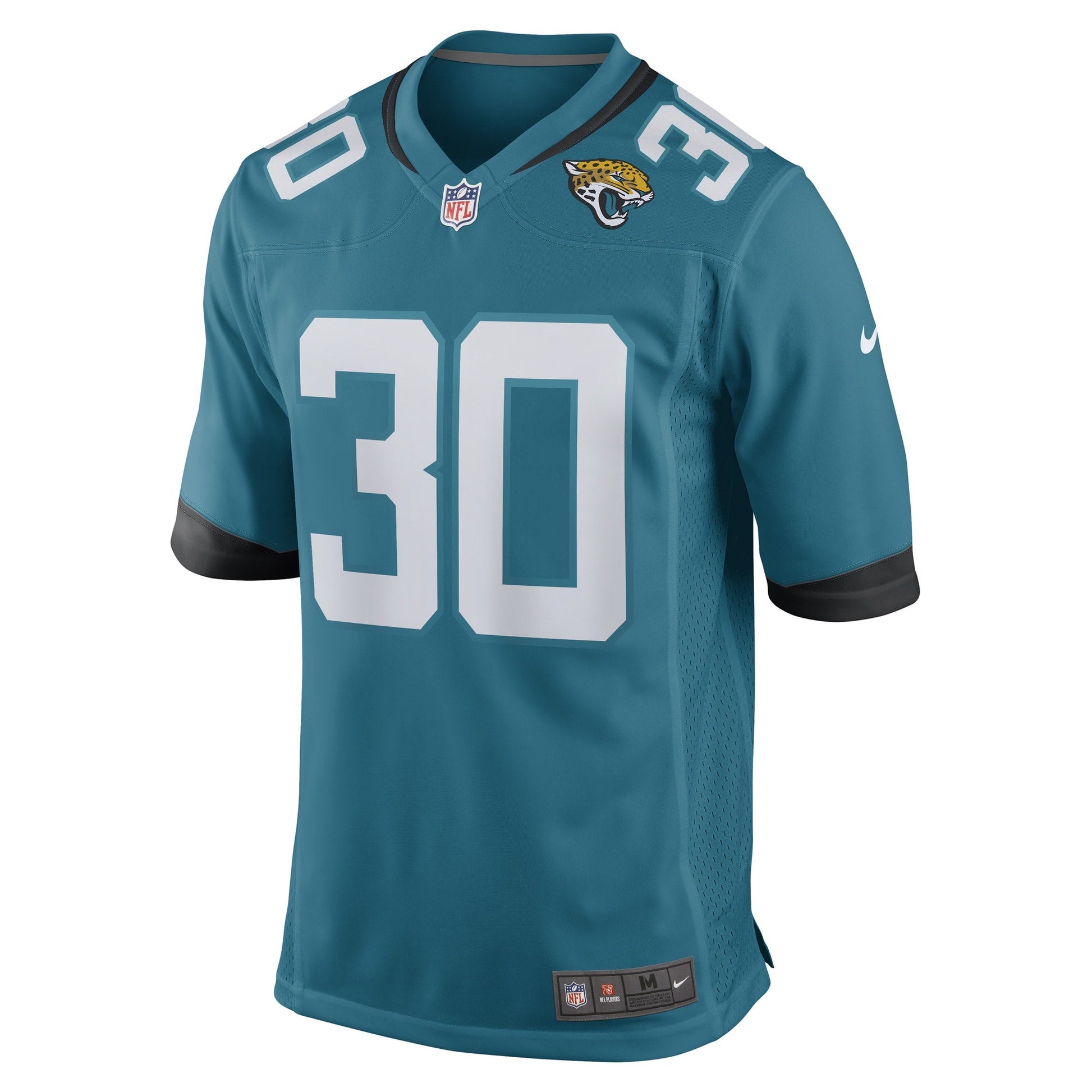 Montaric Brown Jacksonville Jaguars Game Jersey - Teal football jersey product view 2