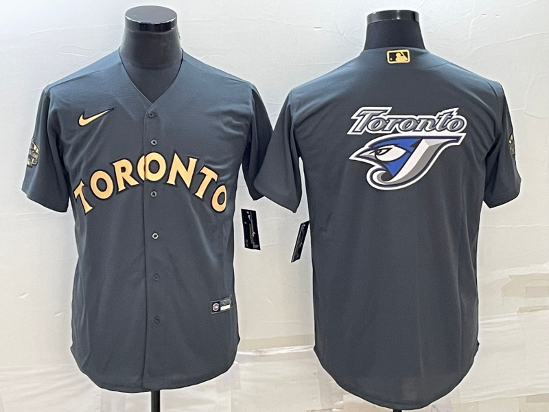 Men's Toronto Blue Jays Gray Replica Player Jersey1 baseball jersey product view 1