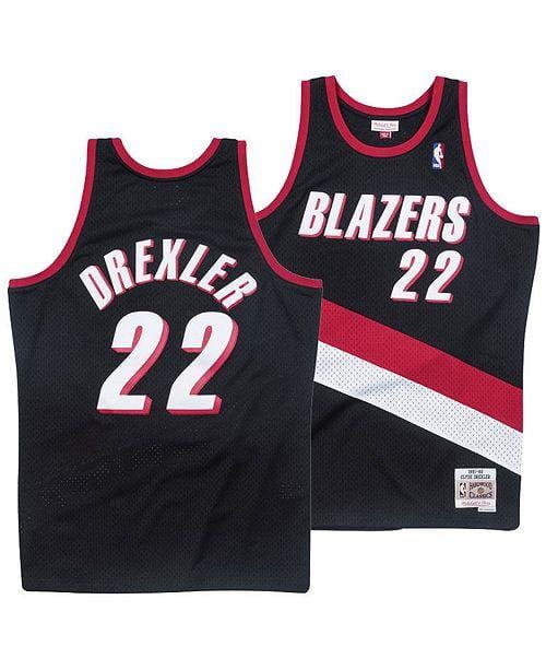 Clyde Drexler Portland Trailblazers Throwback Jersey basketball jersey product view 1