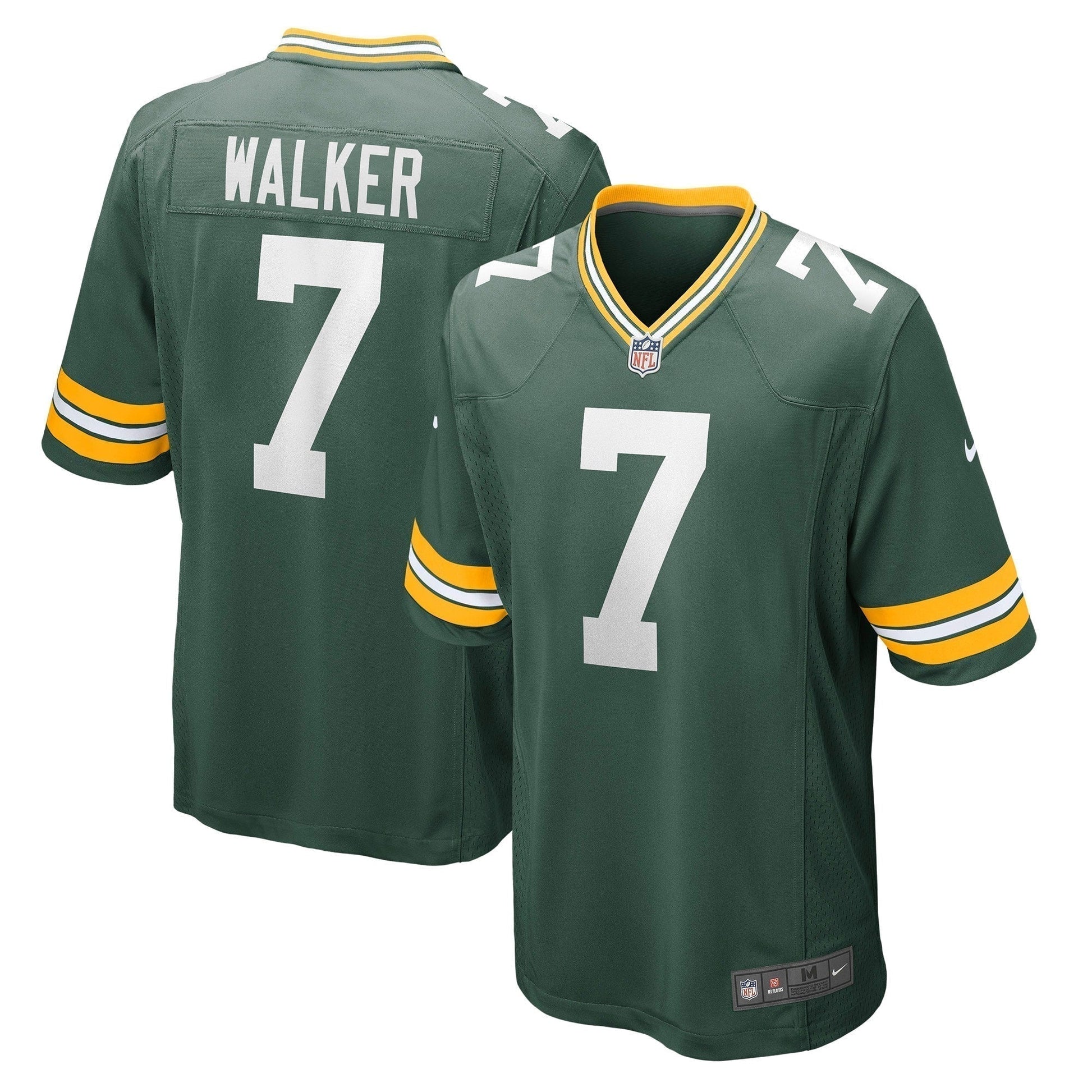 Quay Walker Green Bay Packers Game Jersey - Green football jersey product view 1