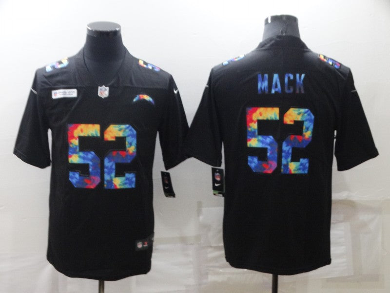 Men's Los Angeles Chargers Khalil Mack #52 Black Player Game Jersey1 football jersey product view 1