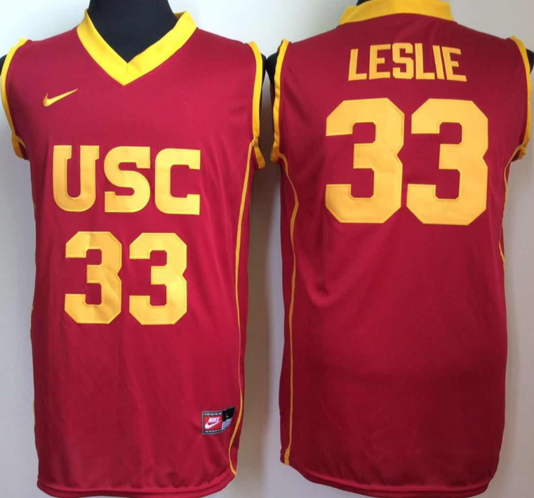 Men's USC Trojans Lisa Leslie Cardinal Player Game Jersey sports jersey product view 1