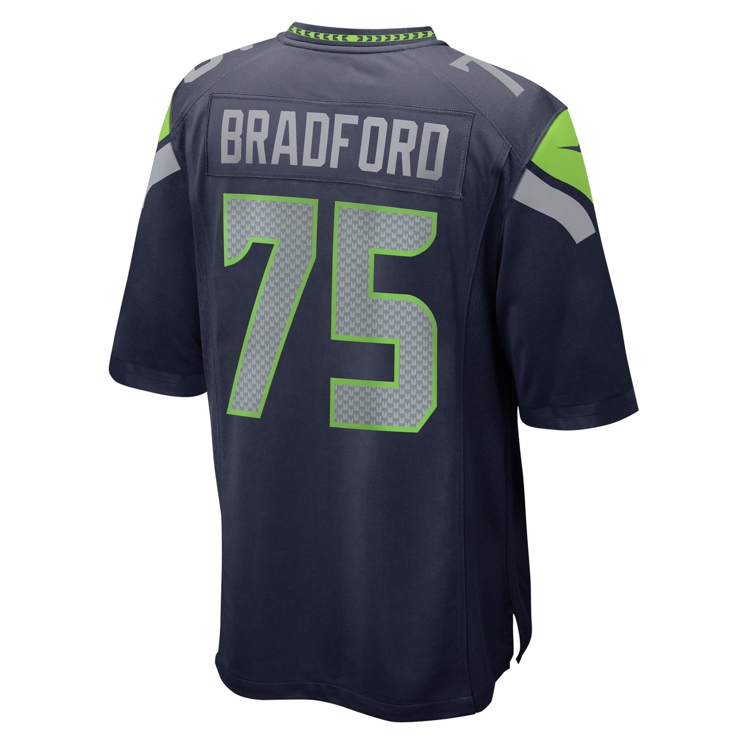 Anthony Bradford Seattle Seahawks Game Jersey - College Navy football jersey product view 3
