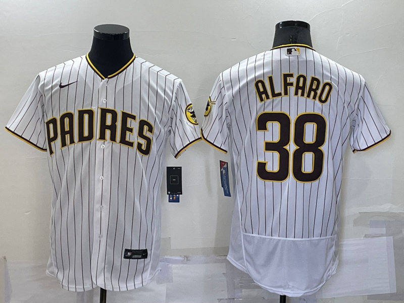 Men's San Diego Padres Jorge Alfaro #38 White Stitched Jersey1 baseball jersey product view 1