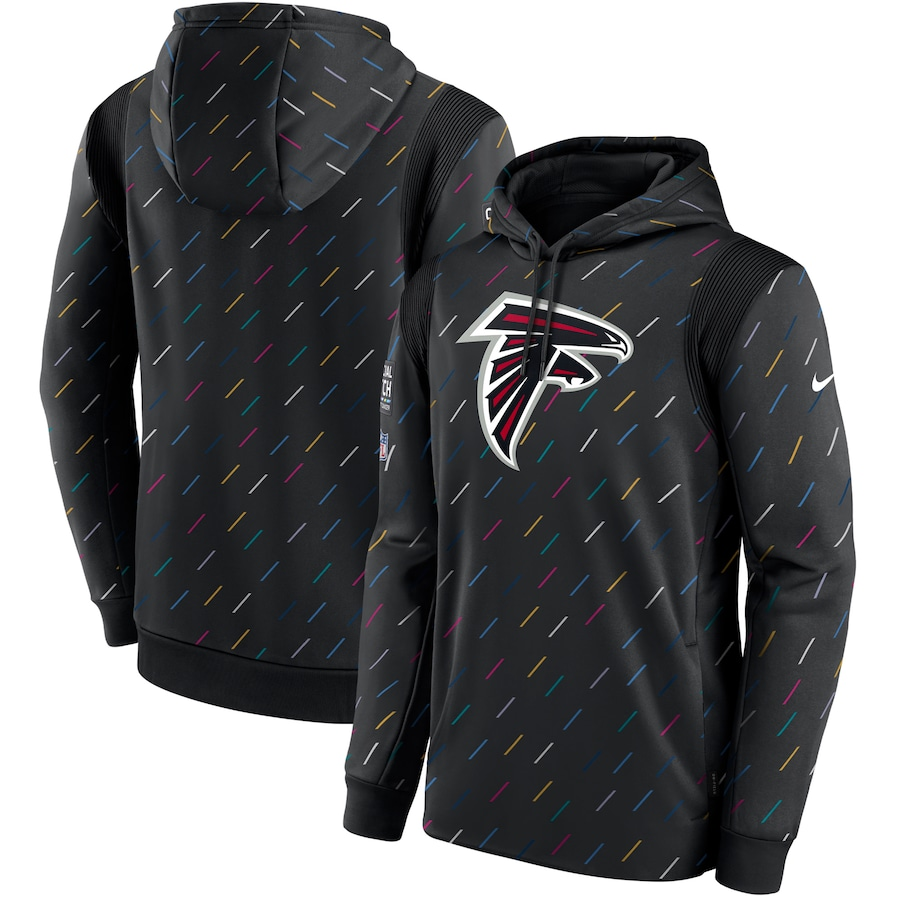 Men's Atlanta Falcons 2021 Salute to Service Hoodie Black football jersey product view 1