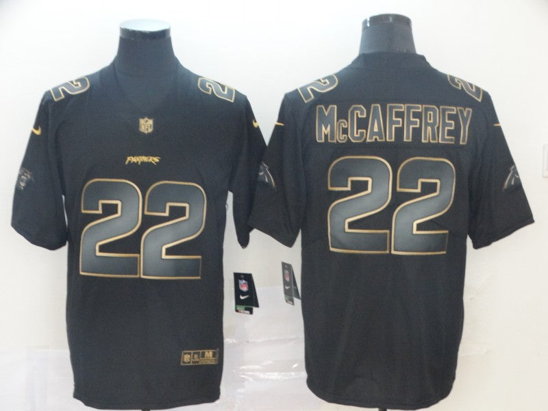 Men's Carolina Panthers Christian McCaffrey #22 Black Player Game Jersey1 football jersey product view 1