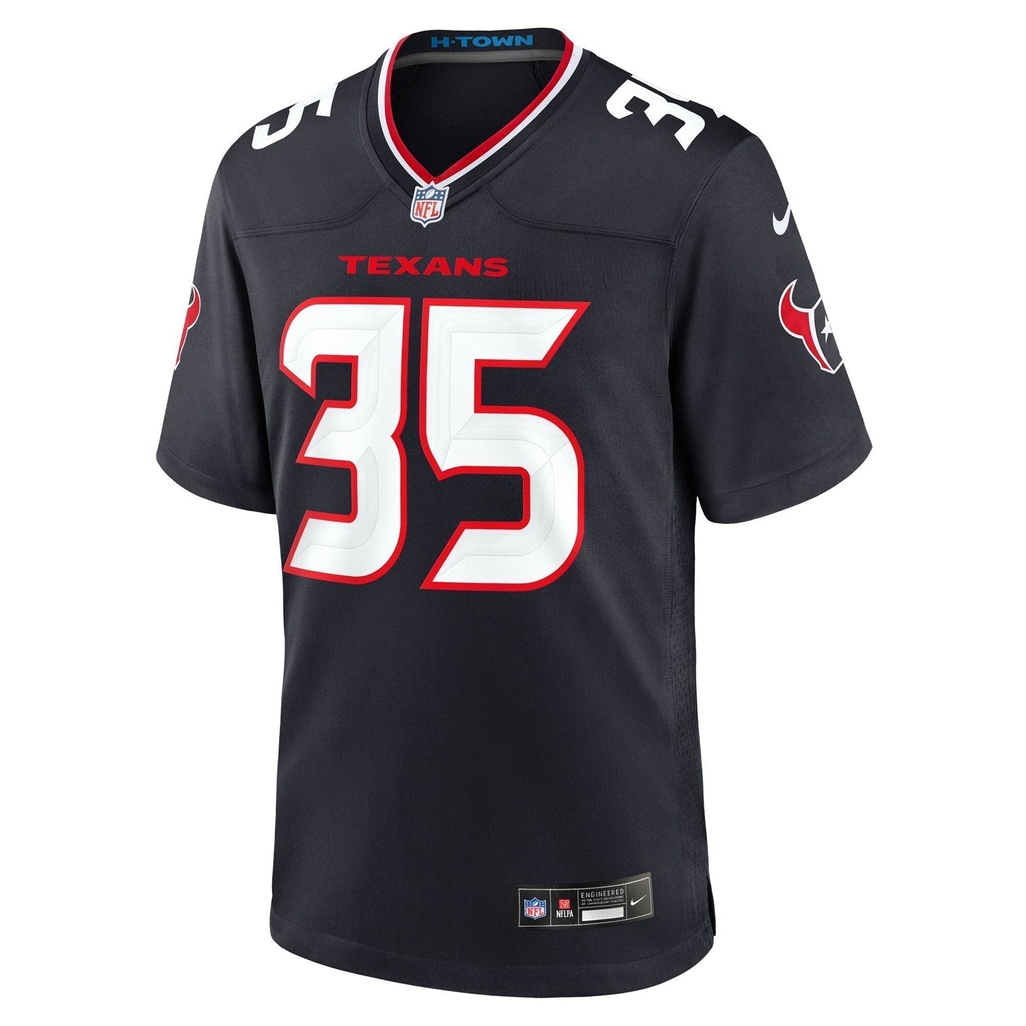 Jake Hansen Houston Texans Team Game Jersey - Navy football jersey product view 2
