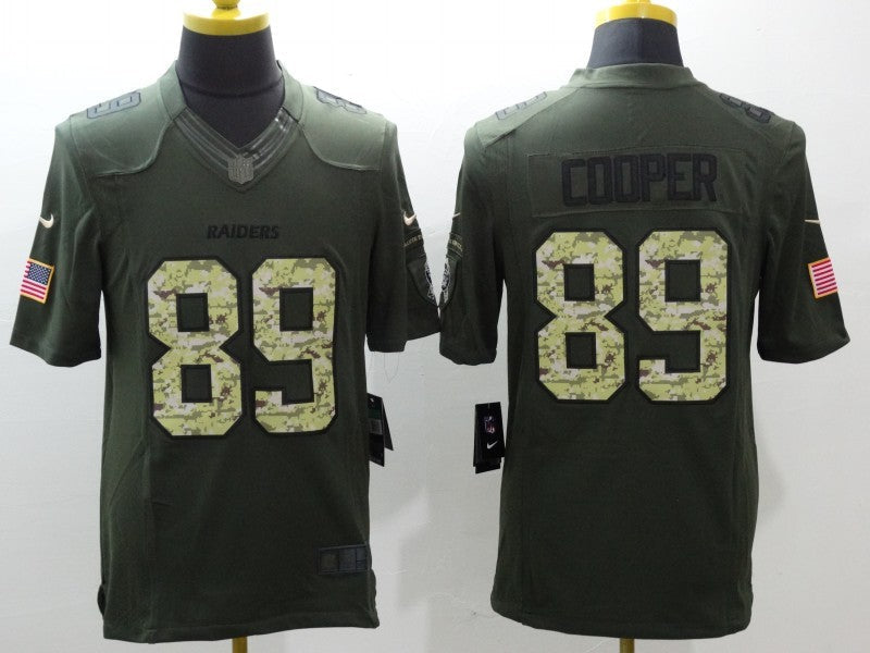 Men's Las Vegas Raiders Amari Cooper #89 Army Green Game Jersey1 football jersey product view 1