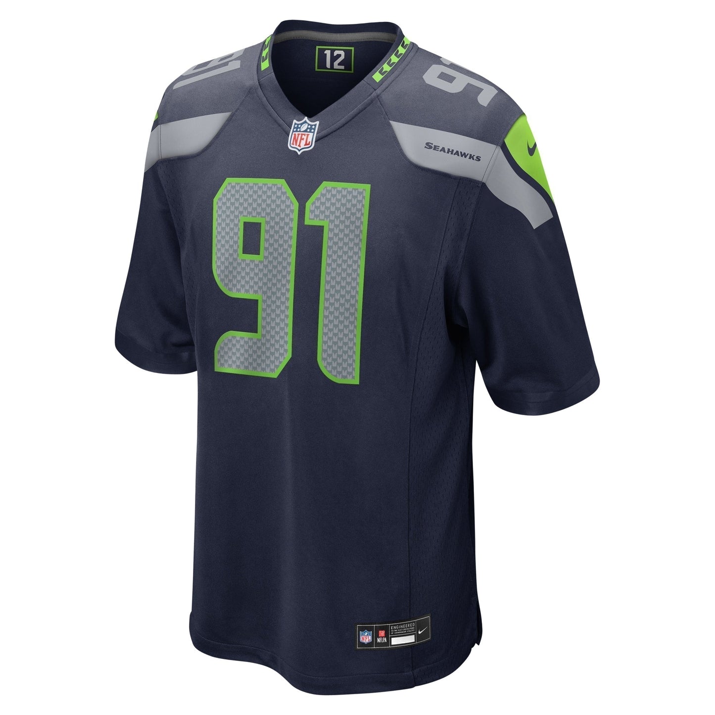 Byron Murphy II Seattle Seahawks Game Jersey - College Navy football jersey product view 2