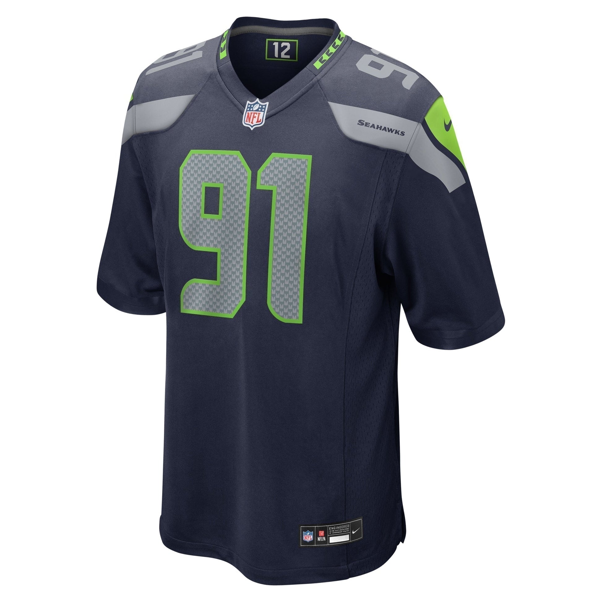 Byron Murphy II Seattle Seahawks Game Jersey - College Navy football jersey product view 2