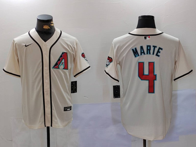 Men's Arizona Diamondbacks Ketel Marte White Home Limited Player Jersey baseball jersey product view 1