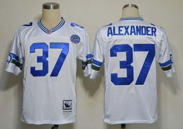 Seattle SEAHAWKS White #37 ALEXANDER football jersey product view 1