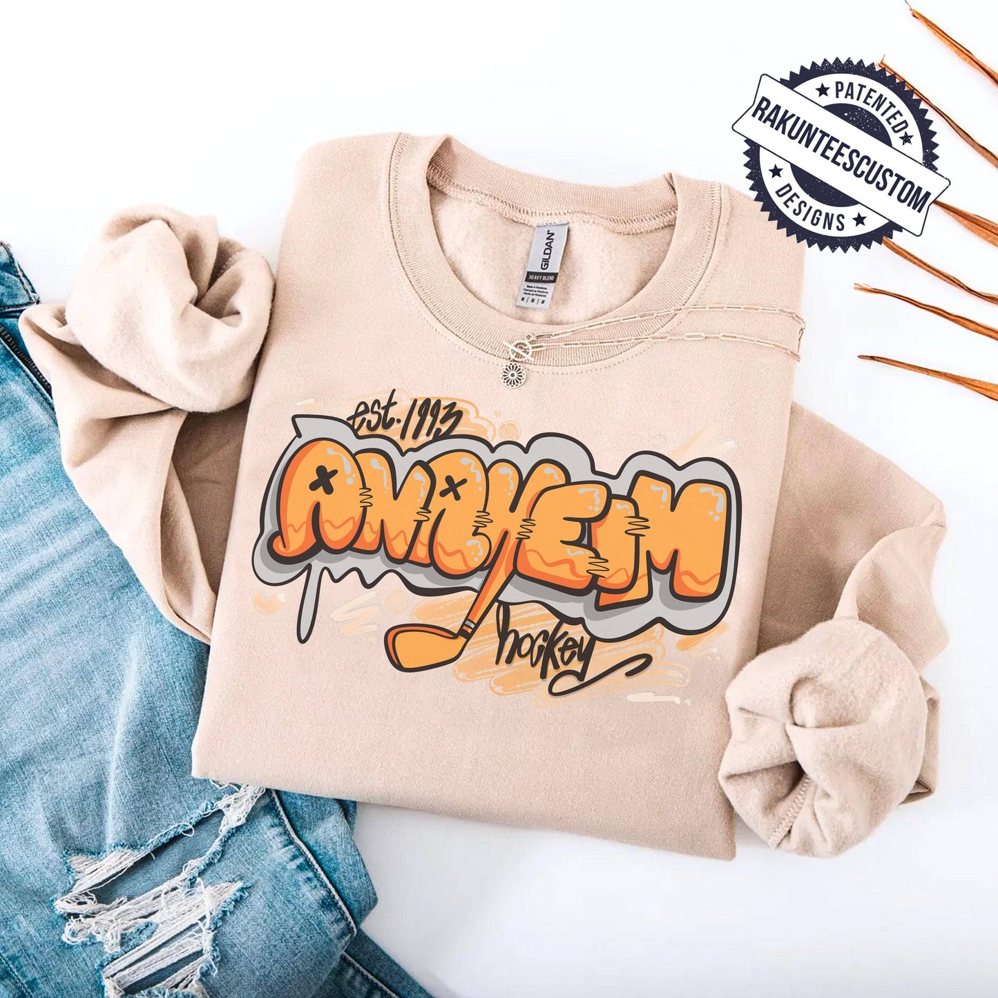 Anaheim Nhl Graffiti Hockey Sweatshirt Unisex T-shirt, Sweatshirt, Hoodie, Long Sleeve Tee - T-Shirt, Sweatshirt, Hoodie