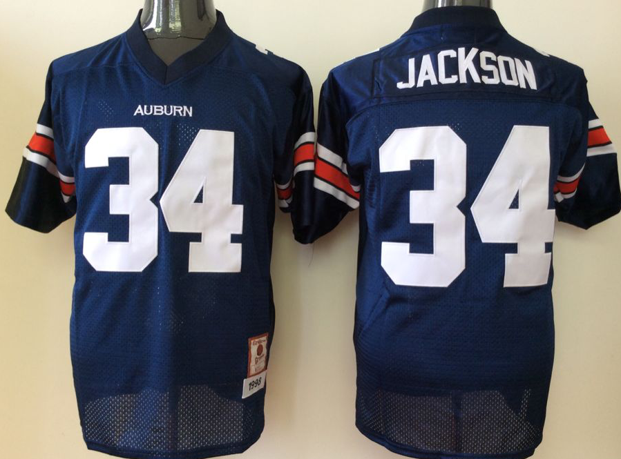 Men's Auburn Tigers Bo Jackson Navy Player Jersey sports jersey product view 1