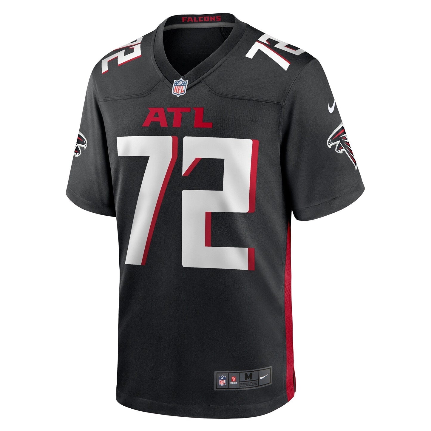 LaCale London Atlanta Falcons Game Jersey - Black football jersey product view 2