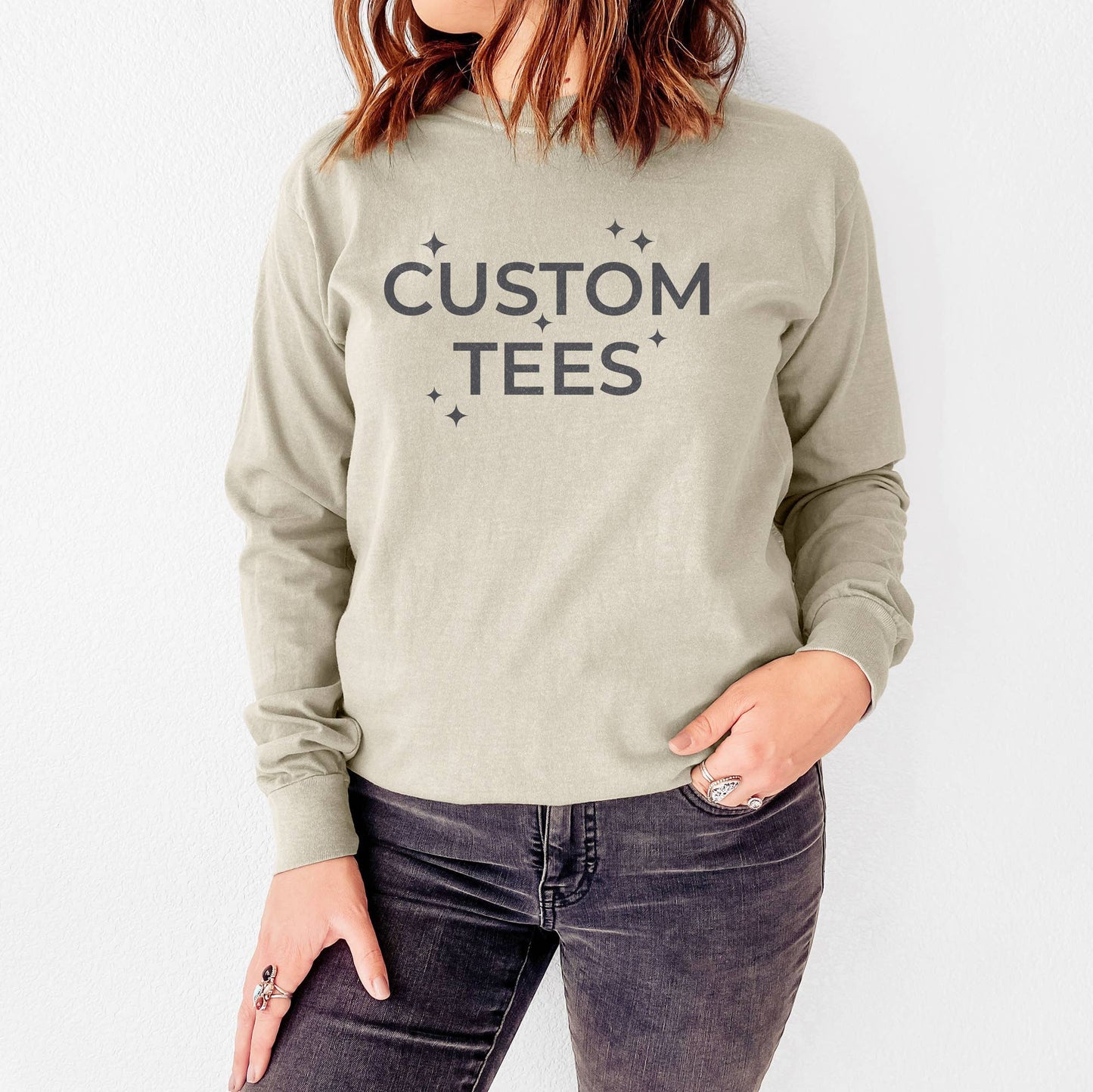 Custom Comfort Colors Long Sleeve Tee, Name Location or Logo Unisex T-shirt, Sweatshirt, Hoodie, Long Sleeve Tee - T-Shirt, Sweatshirt, Hoodie