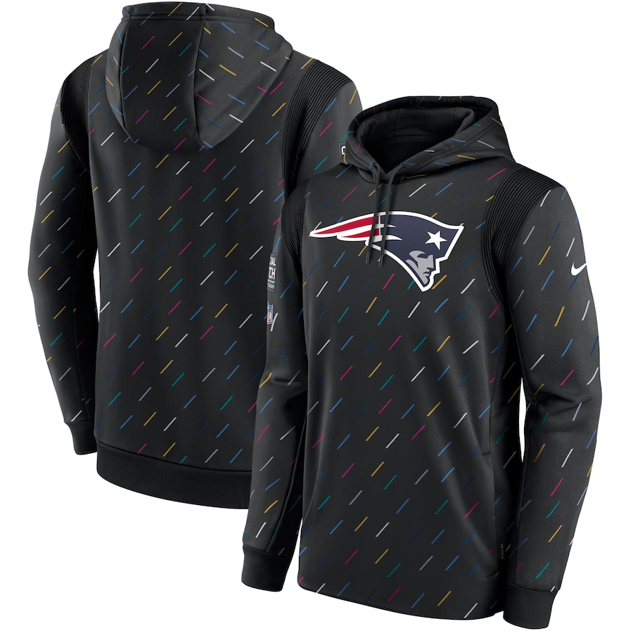 Men's New England Patriots 2021 Salute to Service Hoodie Black football jersey product view 1