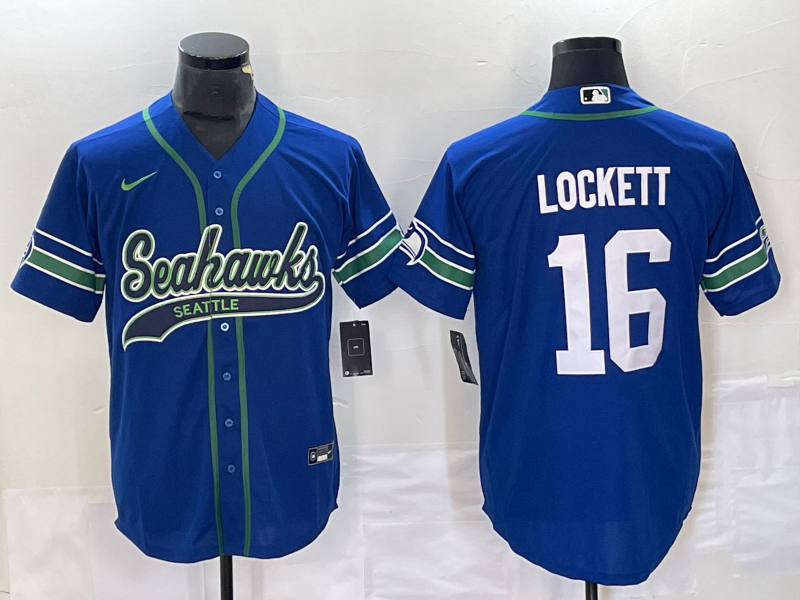 Men's Seattle Seahawks Tyler Lockett Royal Alternate Legend Player Jersey Joint Edition football jersey product view 1