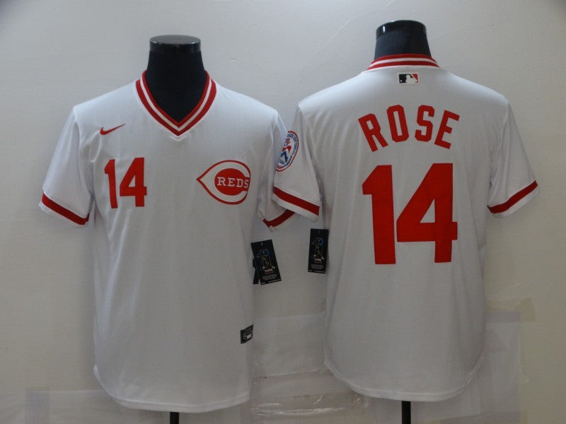 Men's Cincinnati Reds Pete Rose #14 White Fashion Stitched Jersey baseball jersey product view 1