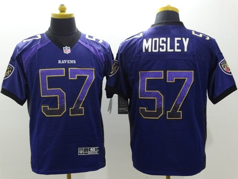 Men's Baltimore Ravens C.J. Mosley #57 Purple Game Jersey1 football jersey product view 1