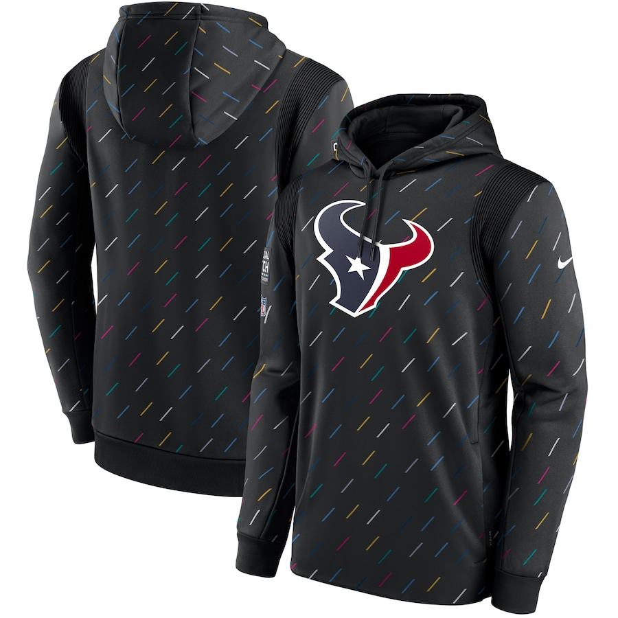 Men's Houston Texans 2021 Salute to Service Hoodie Black football jersey product view 1