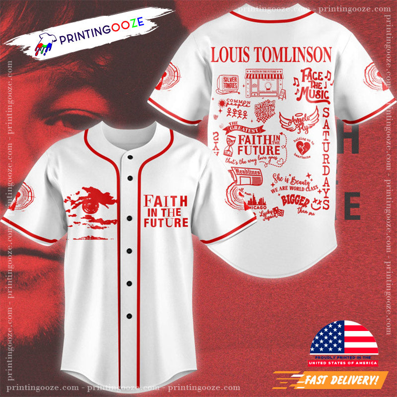 Faith In The Future Baseball Jersey, Louis Tomlinson Merch Unisex T-shirt, Sweatshirt, Hoodie, Long Sleeve Tee - T-Shirt, Sweatshirt, Hoodie